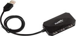 Fotoja e USB HUB Natec 4 USB 2.0 ports (NHU-0647), e zezë