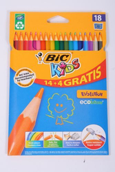 Fotoja e Ngjyra druri Bic Kids 920297, 18 copë