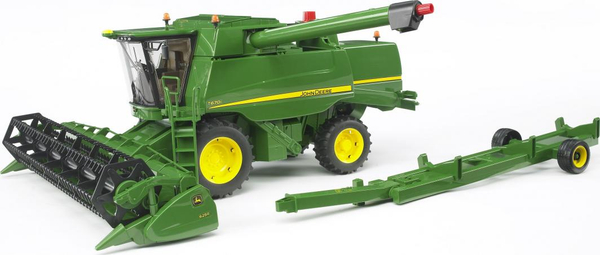 Fotoja e Lodër kombajë vjelëse Bruder John Deere T670i, e gjelbër