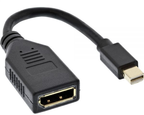 Fotoja e Përshtatës AV InLine (17150S), DisplayPort Mini në DisplayPort, i zi