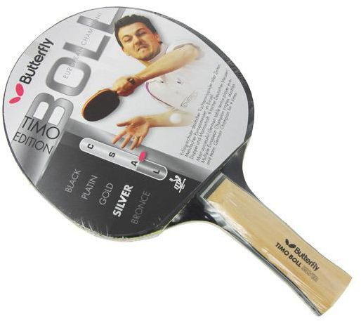 Fotoja e Raketë për ping pong Butterfly Timo Boll, e zezë / bezhë