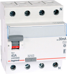 Fotoja e Ndërprerës Legrand RCD 4P, 40 A, 0.03 A, tip AC