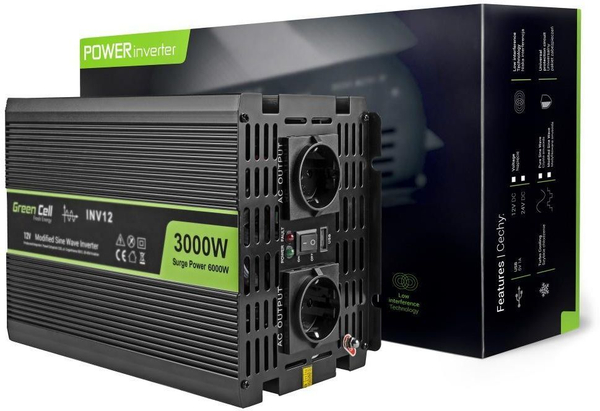 Fotoja e Konvertor Green Cell 12V / 220V 3000W / 6000W (INV12)