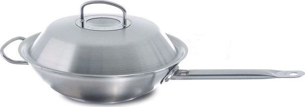 Fotoja e Tigan me kapak Fissler Profi Collection, 30 cm, i argjendtë