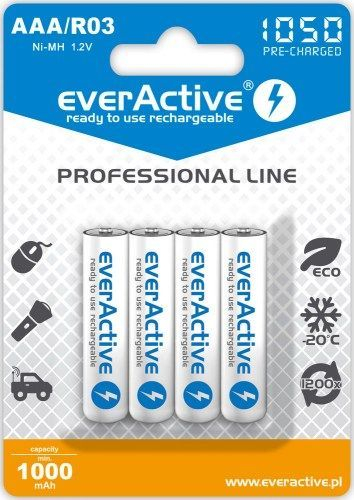 Fotoja e Bateri EverActive Professional AAA / R03 1050mAh, 4 copë, 1050mAh