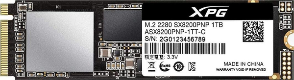 Fotoja e Disk ADATA XPG SX8200 PRO, M.2 2280, PCI-E x4 Gen3, NVMe SSD, 1TB