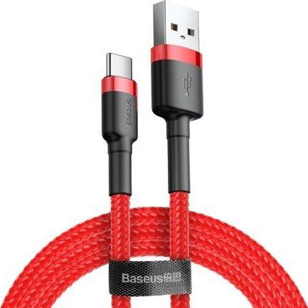 Fotoja e Kabllo Baseus Kevlar USB-C, 2A, 2m, e kuqe