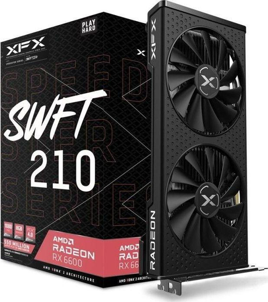 Fotoja e Kartë grafike XFX Radeon RX 6600 Speedster SWFT 210 Core Gaming, 8GB GDDR6 (RX-66XL8LFDQ)