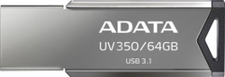 Fotoja e USB ADATA UV350, 64GB, i argjendtë