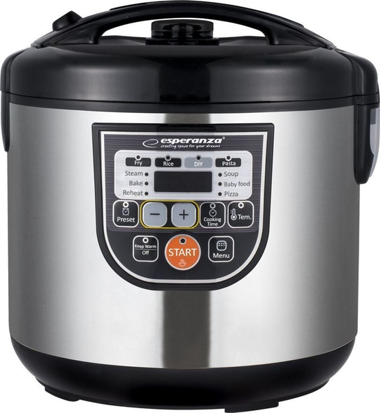 Fotoja e Tenxhere Multicooker Esperanza Cooking Mate, 850W, I zi / argjendtë (EKG011)