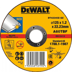 Fotoja e Set tehe prerëse Dewalt, 125 x 1.2 x 22.2 mm, 10 copë