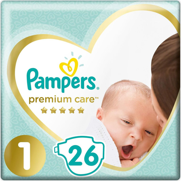 Fotoja e Pelena Pampers Care Newborn 1 (2-5 kg), 26 copë