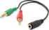 Fotoja e Kabllo EQUIP Jack 3.5mm x 2 0.2m (147941), e zezë, Picture 1