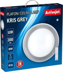 Fotoja e Llambë tavani Activejet Plafon AJE-KRIS, 240V, 30W, e hirtë