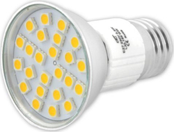 Fotoja e Poç LED LTC PS 24 LTC SMD5050, E27 / 230V, dritë e ngrohtë e bardhë