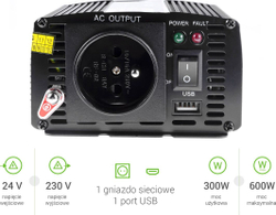 Fotoja e Konvertues elektronik Green Cell, 24V / 230V, 300W / 600W