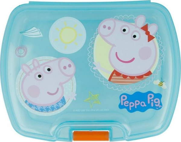 Fotoja e Kuti për ushqim Peppa Pig, e kaltër