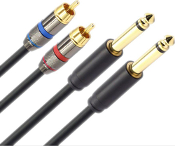 Fotoja e Kabllo Mozos Jack 6.3mm - RCA (Cinch) x 2 3m (MCABLE-2JT2R)
