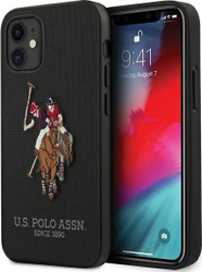 Fotoja e Mbrojtëse U.S. Polo ASSN, USHCP12SPUGFLBK për iPhone 12 mini 5.4", e zezë