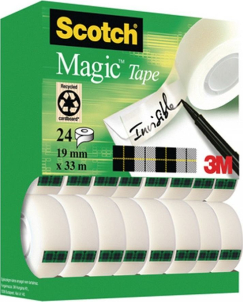 Fotoja e Set shirita ngjitës Scotch Magic, 33 m x 19 mm, 24 copë