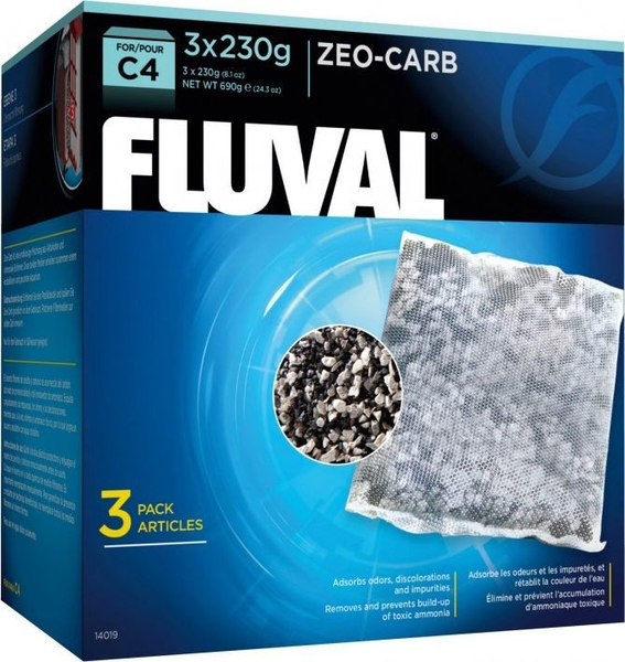 Fotoja e Fishek për filter akuariumi Fluval Zeo-Carb C4, 3x230 g