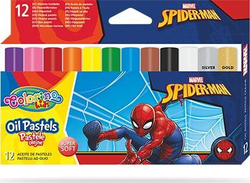 Fotoja e Set ngjyrash të qiriut Patio Oil Pastels Spider-Man, 12 copë