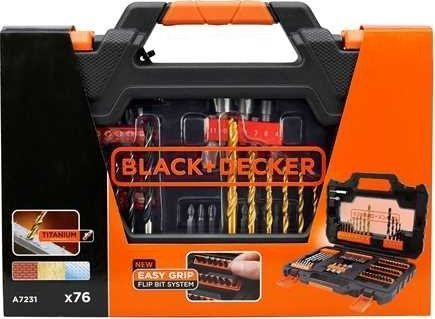 Fotoja e Set majash Black & Decker për metal, dru dhe beton (A7231), 76 copë