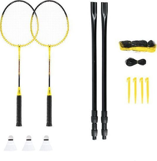 Fotoja e Set 2 raketa + 3 penda rrjete 600x60 cm për badminton NILS Extreme NRZ262