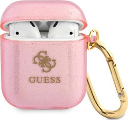 Fotoja e Mbrojtëse Guess GUA2UCG4GP Glitter Collection për AirPods 1/2, rozë