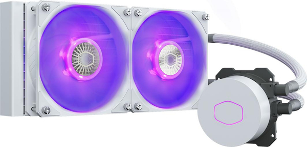 Fotoja e Ftohës me ujë Cooler Master MasterLiquid ML240L RGB V2 White Edition (MLW-D24M-A18PC-RW), i bardhë