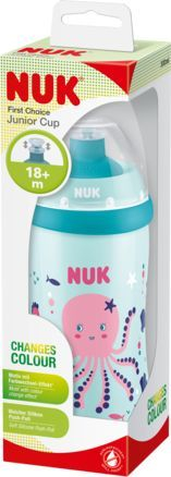 Fotoja e Shishe uji për fëmijë NUK Junior Cup Octopus, 300ml, e kaltër