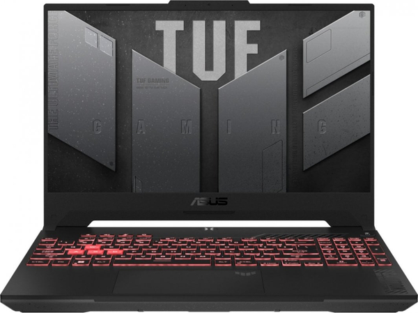 Fotoja e Laptop ASUS TUF Gaming A15, 15.6", AMD Ryzen 9 7940HS, 32 GB RAM, 512 GB SSD, NVIDIA GeForce RTX 4070, i zi dhe i hirtë