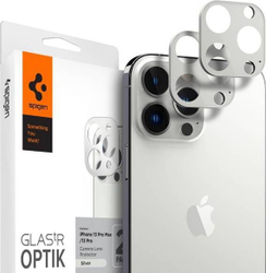 Fotoja e Xham mbrojtës për kamerë Spigen Optik Apple iPhone 13 Pro / 13 Pro Max (2 copë), i argjendtë