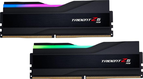 Fotoja e Memorie operative RAM G.Skill Trident Z RGB (F5-5600J3636C16GX2-TZ5RK), 32GB DDR5, 5600MHz, CL36, e zezë