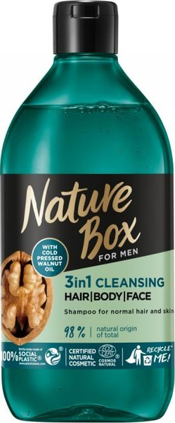 Fotoja e Shampon për meshkuj 3 në 1 Nature Box, 385ml