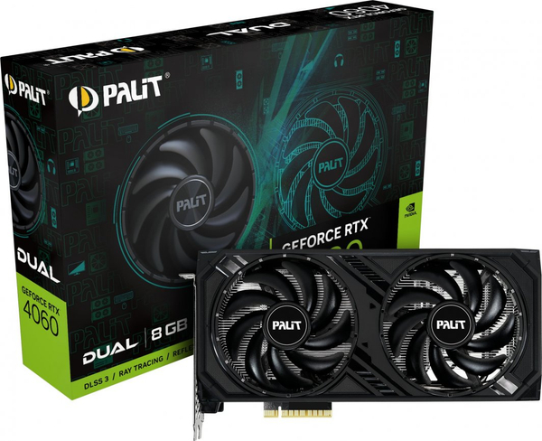 Fotoja e Kartelë grafike PALiT GeForce RTX 4060 Dual, 8GB GDDR6