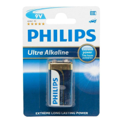 Fotoja e Bateri Philips 6LR61E1B/10, Ultra alkaline 9V / 1