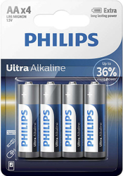 Fotoja e Bateri Philips LR6E4B/10, ultra alkaline AA / 4