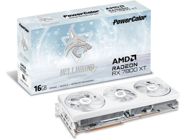 Fotoja e Kartelë grafike Power Color Hellhound Spectral White Radeon RX 7800 XT 16GB GDDR6