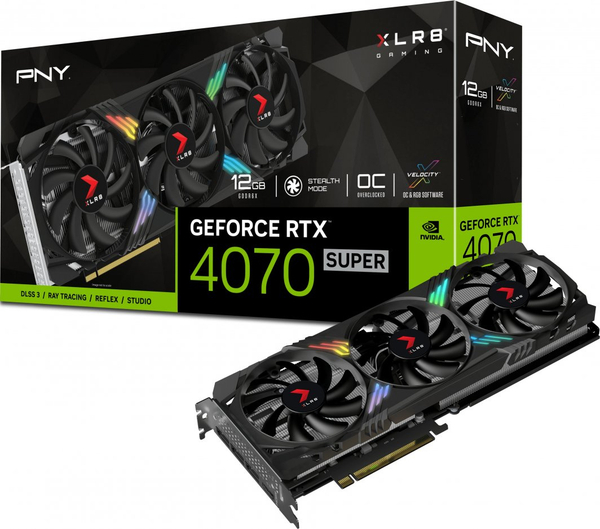 Fotoja e Kartelë grafike PNY GeForce RTX 4070 SUPER XLR8 Gaming Verto Epic-X RGB OC 12GB GDDR6X