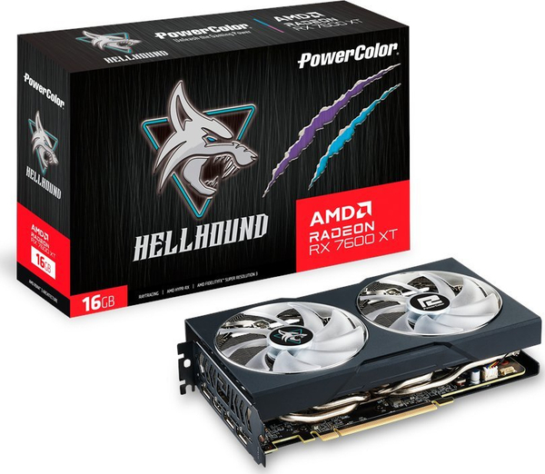 Fotoja e Kartelë grafike Power Color Hellhound Radeon RX 7600 XT 16GB GDDR6