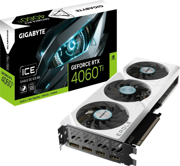 Fotoja e Kartelë grafike Gigabyte GeForce RTX 4060 Ti Eagle OC Ice 8GB GDDR6