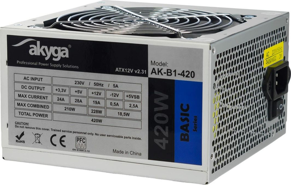 Fotoja e Burim energjie Akyga Basic AK-B1-420 ATX, 420W