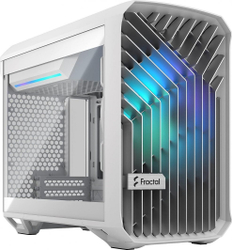 Fotoja e Kasë Fractal Design Torrent Nano RGB, e bardhë TG Clear Tint, Micro Tower