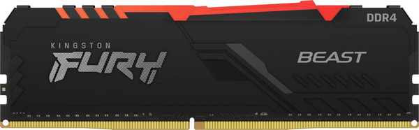 Fotoja e Memorie Kingston Fury Beast RGB, DDR4, 8 GB, 3600 MHz, CL17, KF436C17BBA/8
