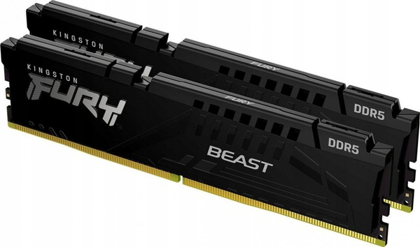 Fotoja e Memorie Kingston Fury Beast, DDR5, 16 GB, 6000 MHz, CL30, KF560C30BBEK2-16