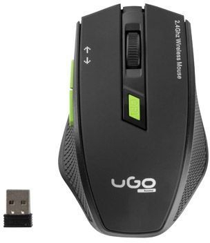 Fotoja e Maus uGo UMY-1077, wireless, USB, i zi dhe i gjelbërt