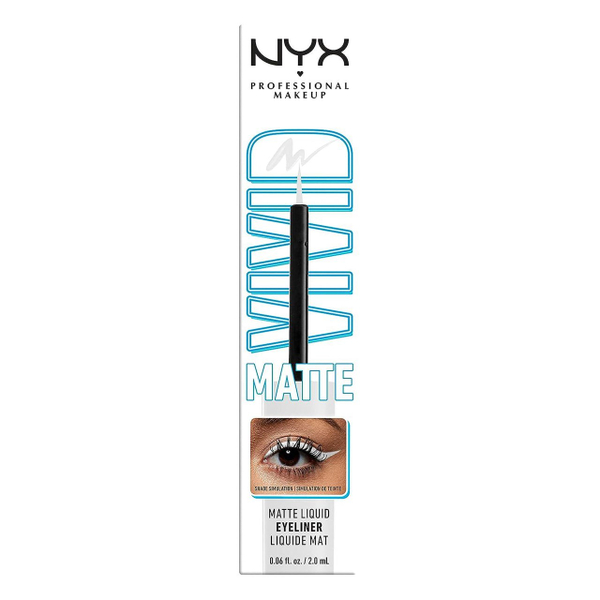 Fotoja e Penel për sy Nyx Vivid Matte, 02 White, 2 ml