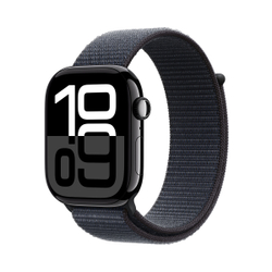 Fotoja e Apple Watch Series 10 GPS, 46mm, Jet Black Aluminum Case with Ink Sport Loop