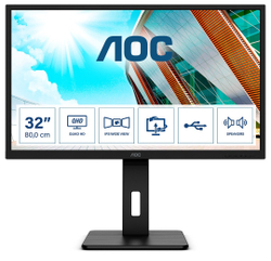 Fotoja e Monitor AOC P2 Q32P2, 31.5", 2560 x 1440, 75 Hz, i zi